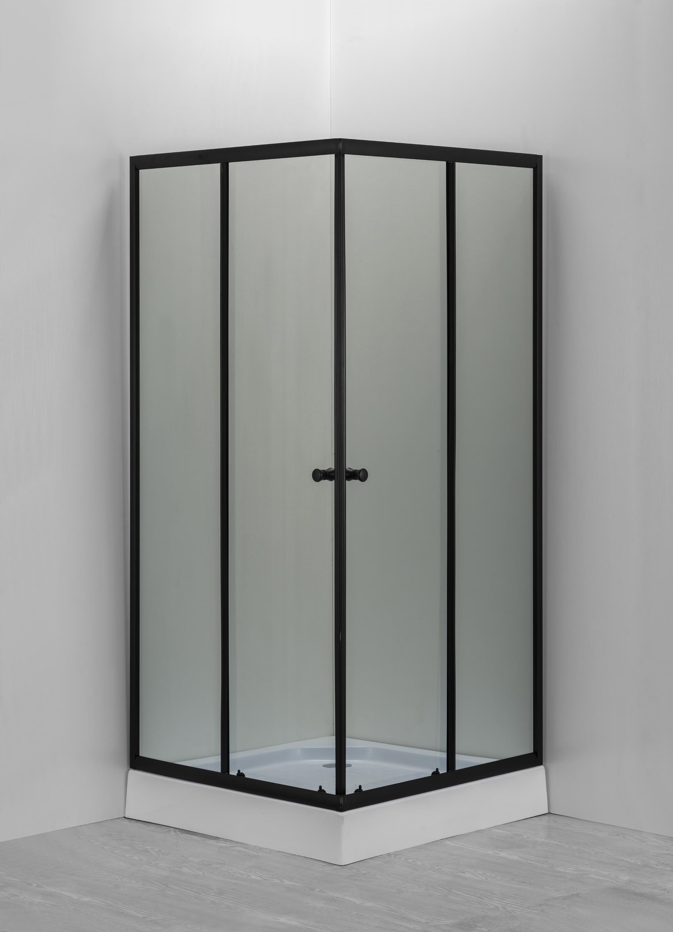 Dušas stūris GOTLAND Eko Black 800*800*195cm