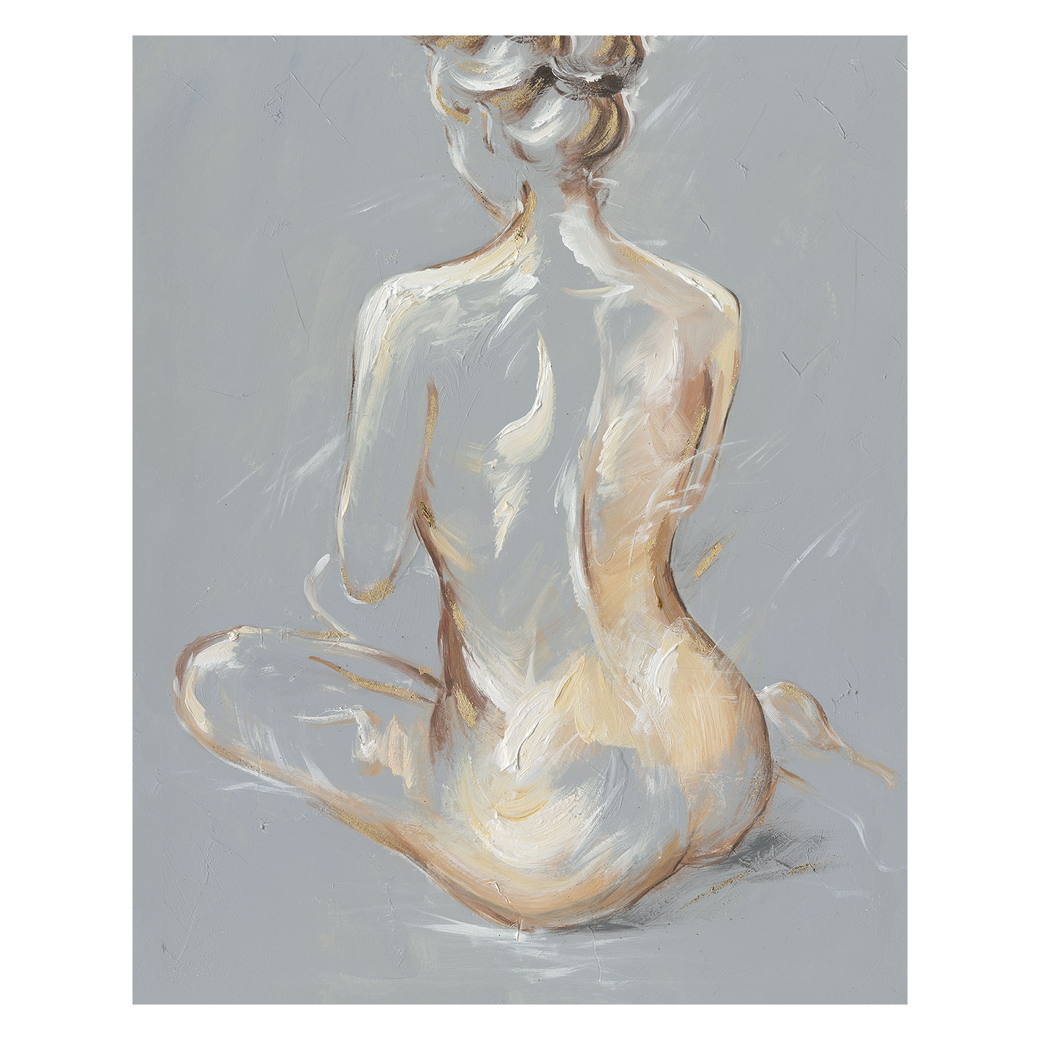 Eļļas glezna 80x100cm, sēdoša dāma |