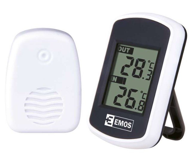 EMOS Digitālais termometrs ar āra temperatūras