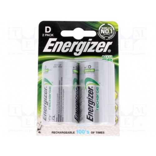 Energizer akumulators Ni-MH; D; 1.2V