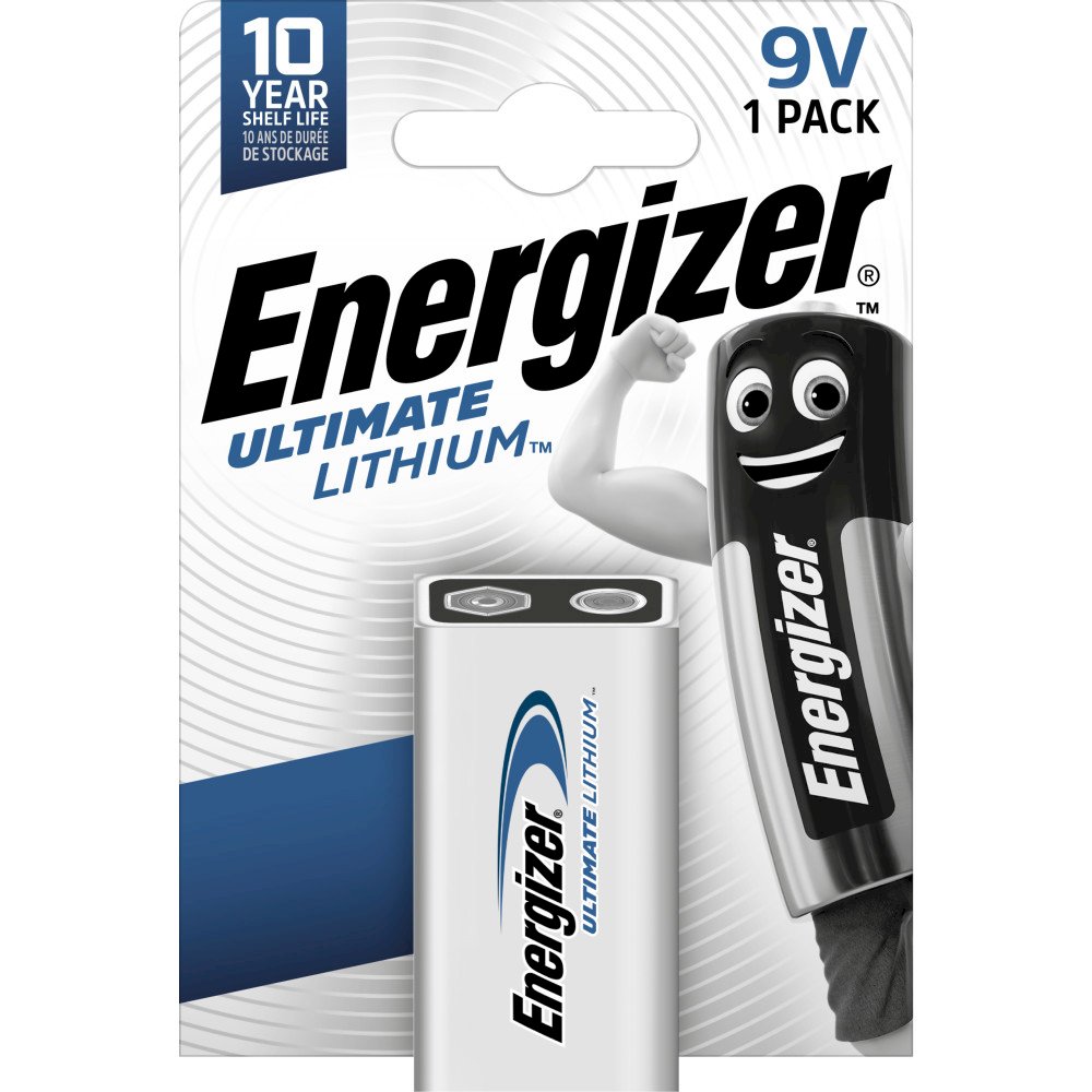 6F22 L522 baterijas 9V Energizer Ultimate