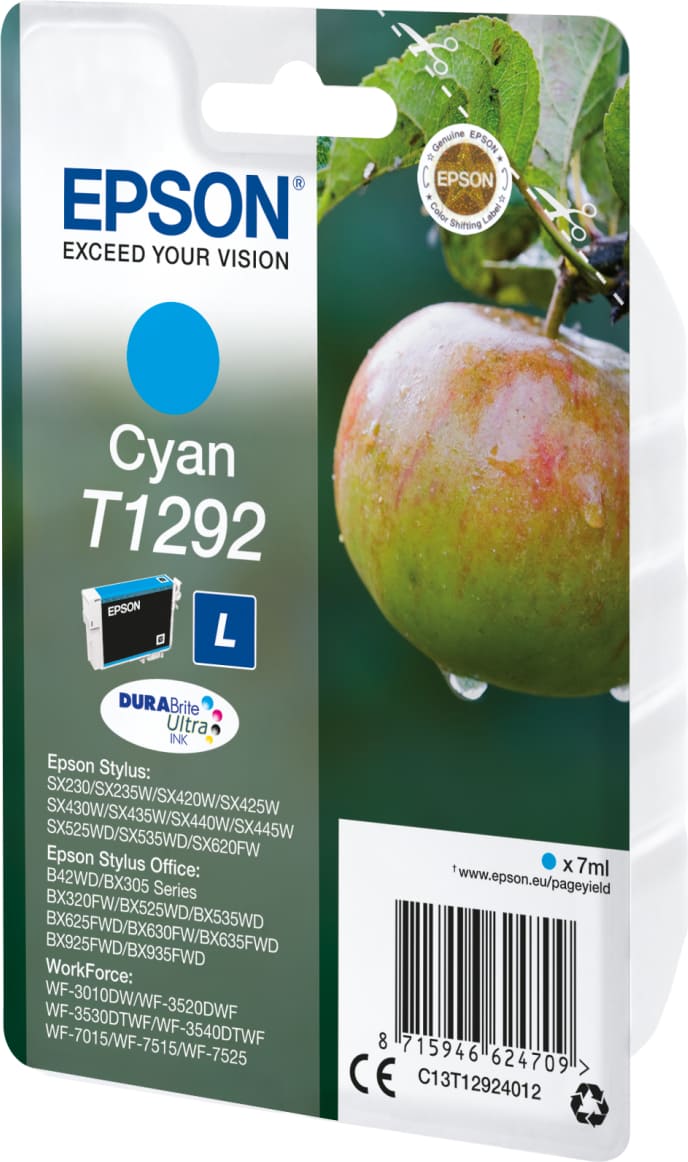 Epson T1292 Ābols, DURABrite Ultra, viena