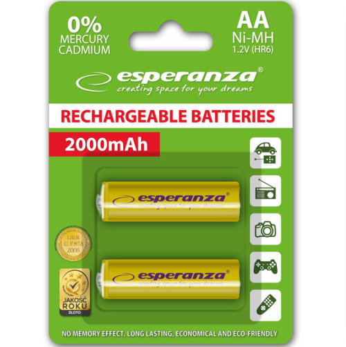 Esperanza EZA103Y PRECHARGED HR6 2000MAH ALWAYS