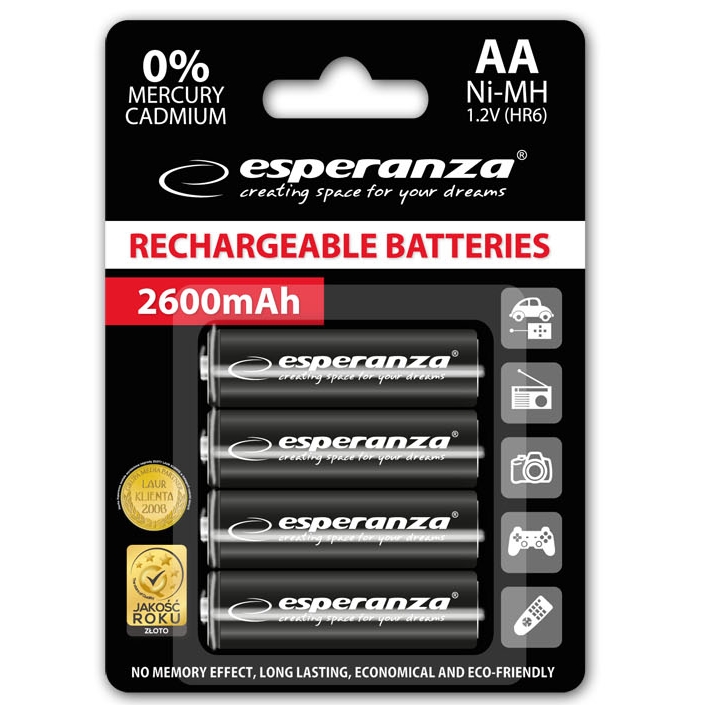 Esperanza EZA106 PRECHARGED HR6 2600MAH ALWAYS