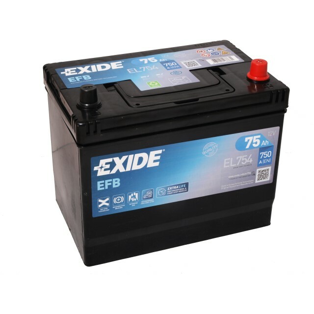 EXIDE EFB EL754 12V 75Ah 750A(EN)