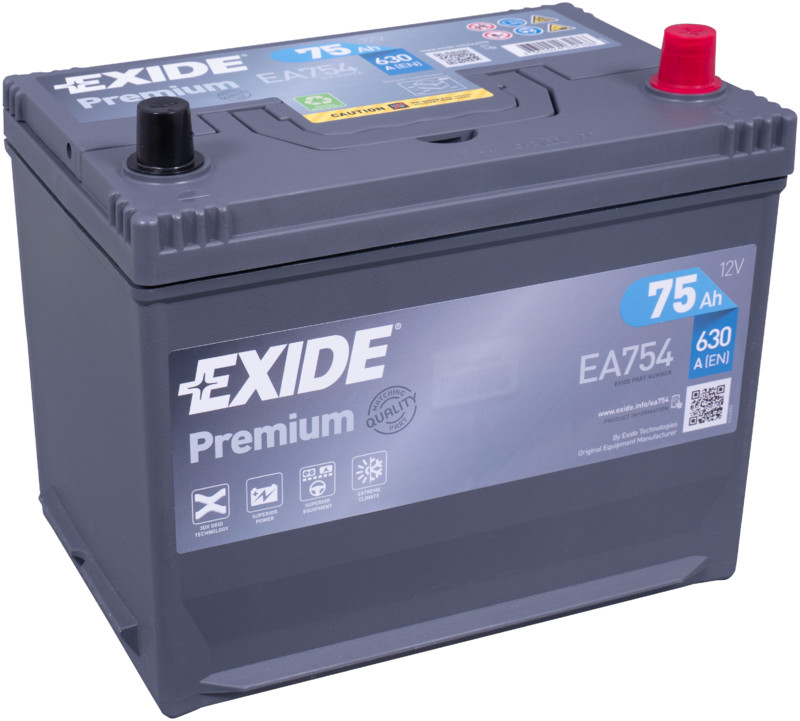 EXIDE Premium EA754 12V 75Ah  630A(EN)