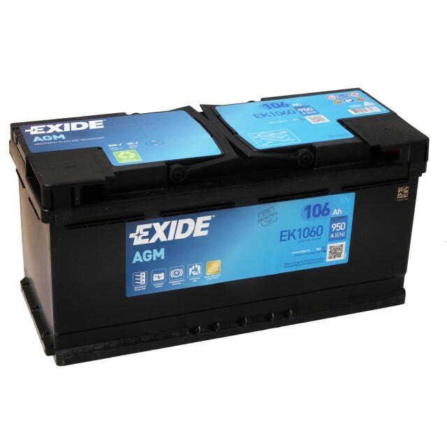 EXIDE START-STOP AGM EK1060 12V 106Ah