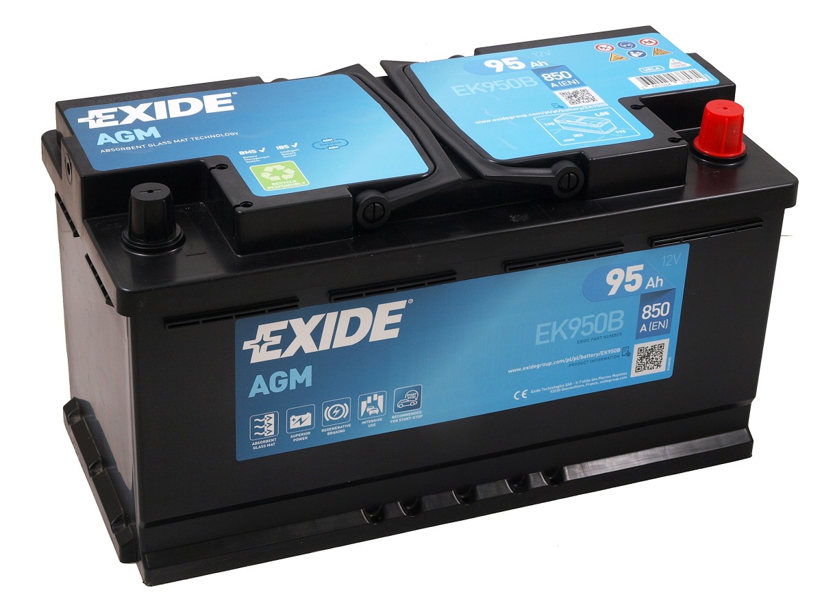 EXIDE START-STOP AGM EK950B 12V 95Ah