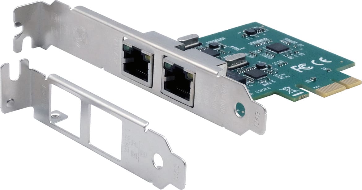 Exsys EX-60102 2-Port 1Gigabit PCIe Netzwerkkarte