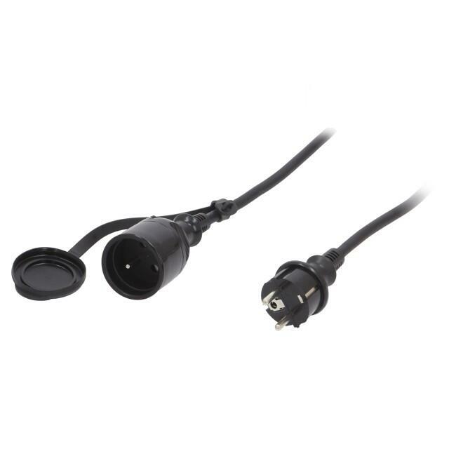 KEL Extension lead; Sockets: 1; rubber