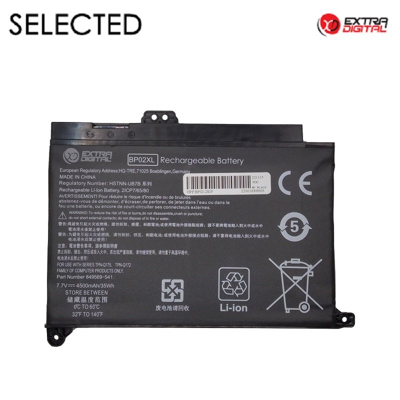 EXTRADIGITAL Notebook Battery HP BP02XL, 4500mAh