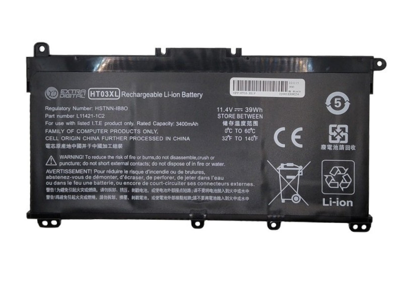 ExtraDigital HT03XL Battery for HP Laptop