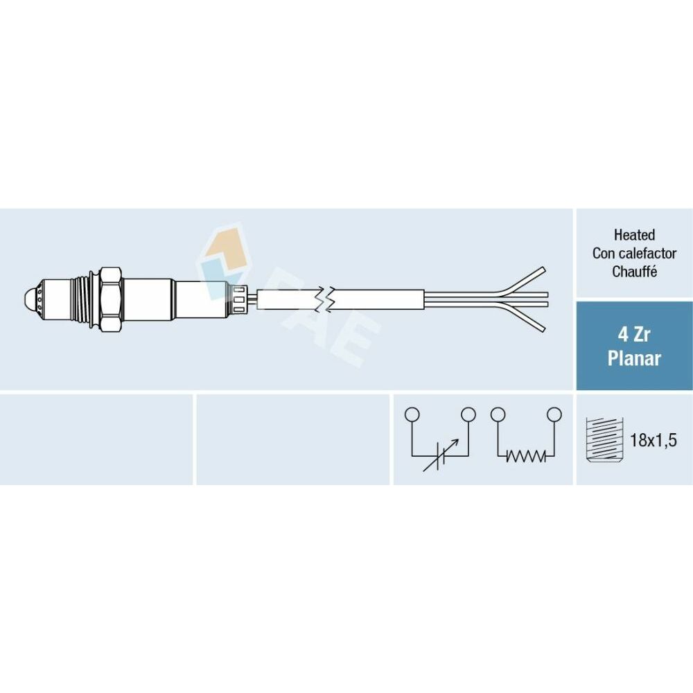 FAE 77015 Lambda zonde M18x1,5