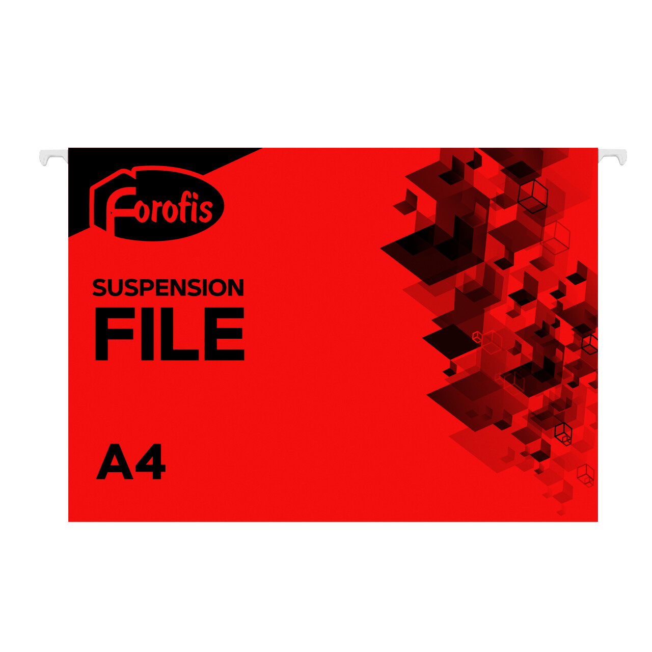 Fails iekarināmais A4 FOROFIS (sarkans), 200g/m2