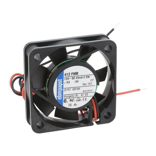 EBM-PAPST Fan: DC; 40x40x10mm; axial; 12VDC