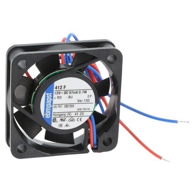 EBM-PAPST Fan: DC; 40x40x10mm; axial; 12VDC