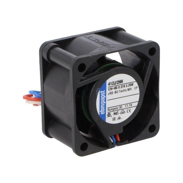 EBM-PAPST Fan: DC; 40x40x25mm; axial; 12VDC