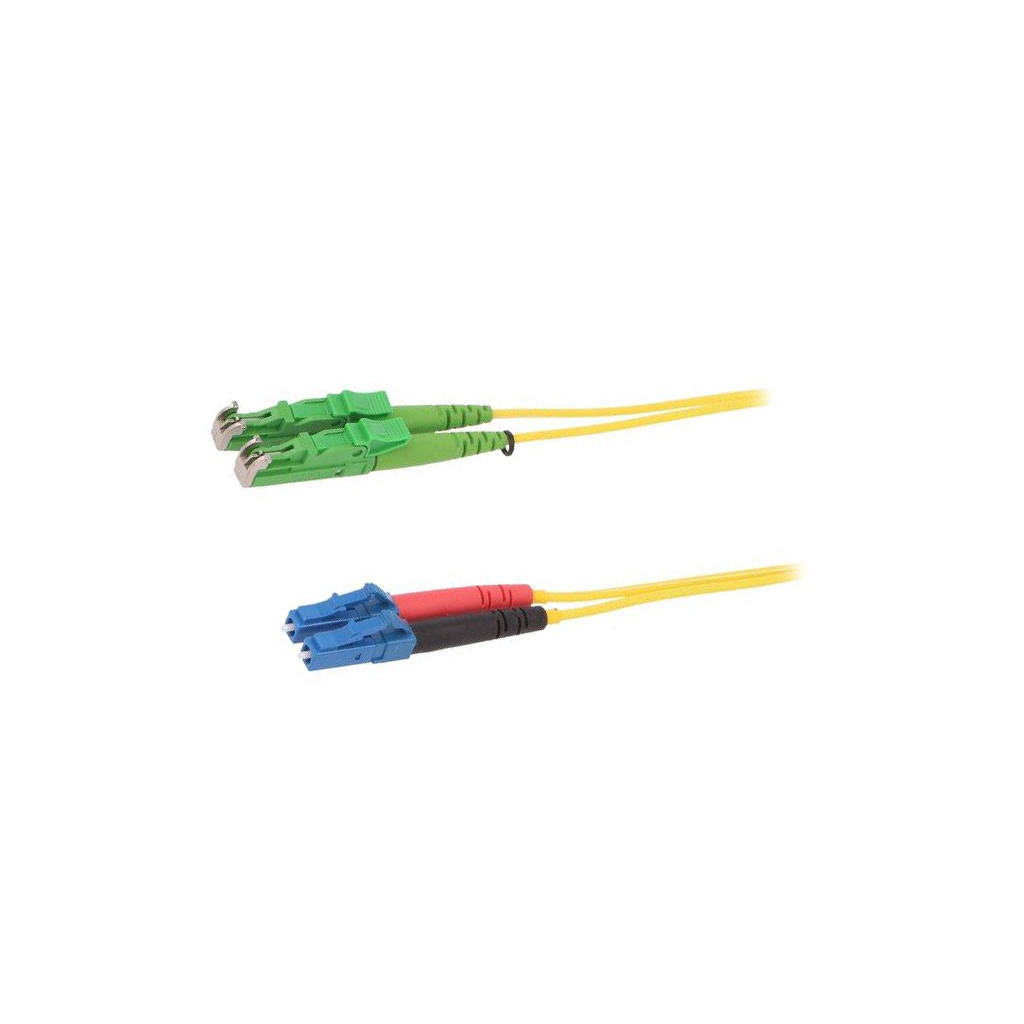 Fiber patch cord; E2/APC,LC/UPC; 1m