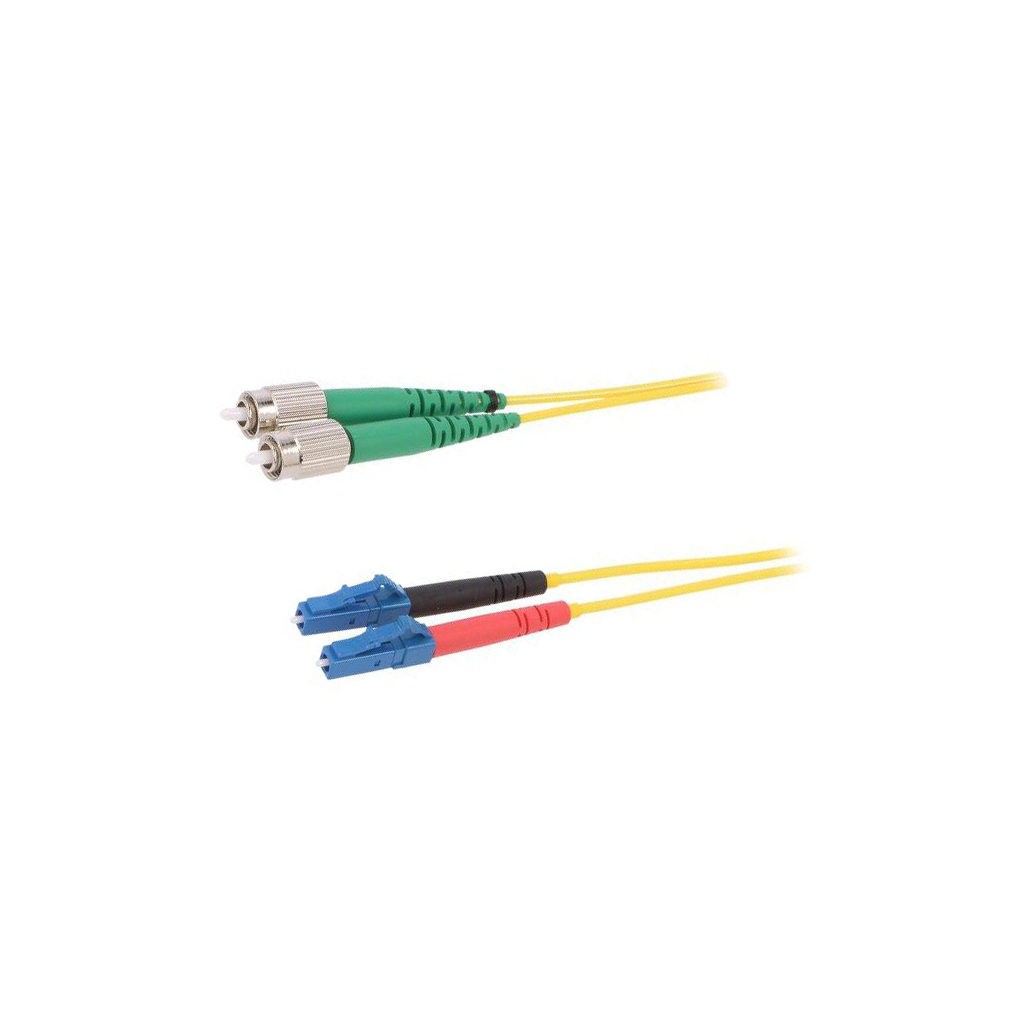 Fiber patch cord; FC/APC,LC/UPC; 1m
