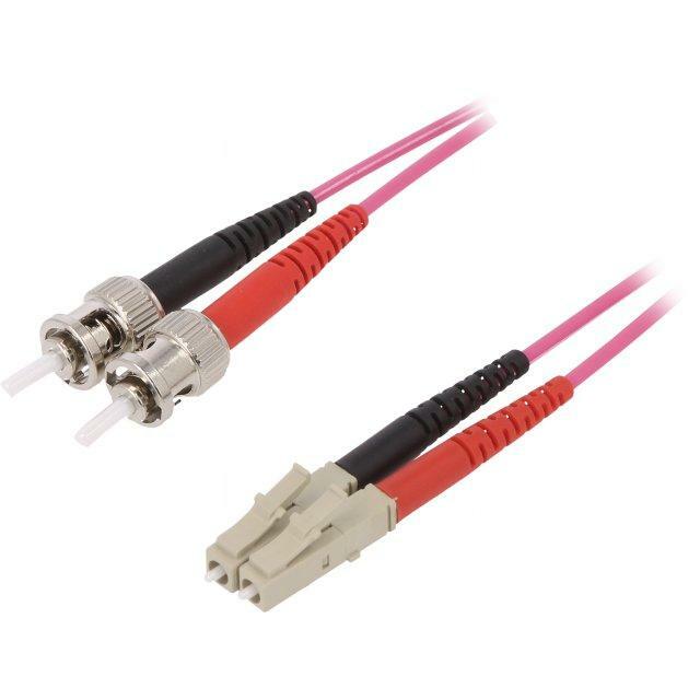 Fiber patch cord; OM4; LC/UPC,ST/UPC