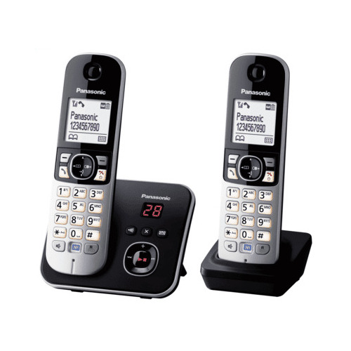 Fiksētais tālrunis Panasonic Black-silver | KX-TG6822GB
