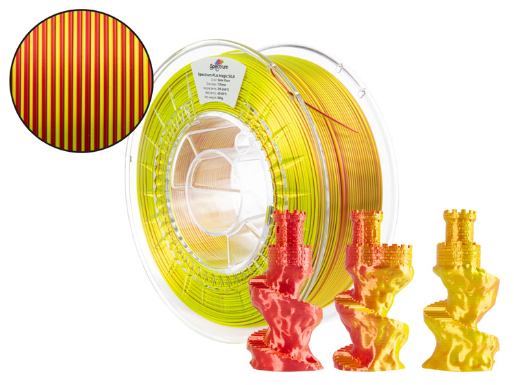 Filaments PLA Magic silk SOLAR FLARE
