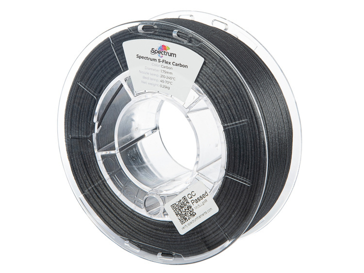 SPECTRUM Filaments TPU+20CF S-Flex melns 0