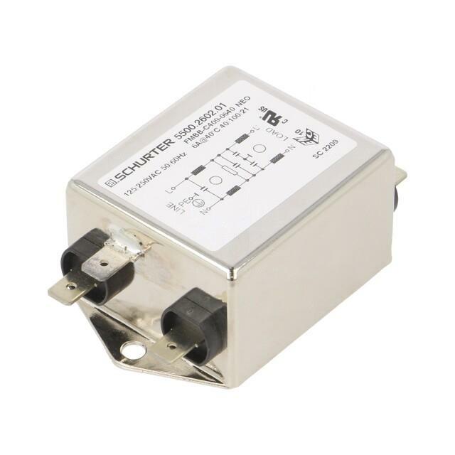 SCHURTER Filter: anti-interference; single-phase; 250VAC; Cx: