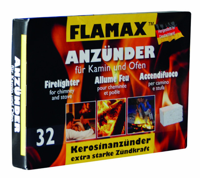 FLAMAX Petrolejas aizdedzināšanas kubiņi 32 gab