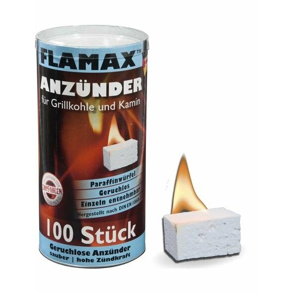 Flamax Parafīna aizdedzināšanas kubiņi 100gb (1318116)