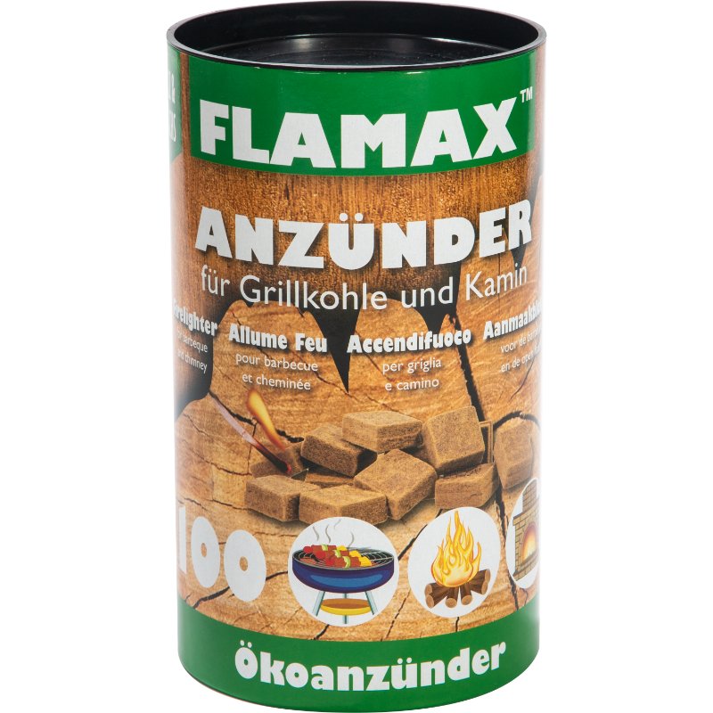 FLAMAX Ekoloģiskie aizdedzināšanas kubiņi 100 gab
