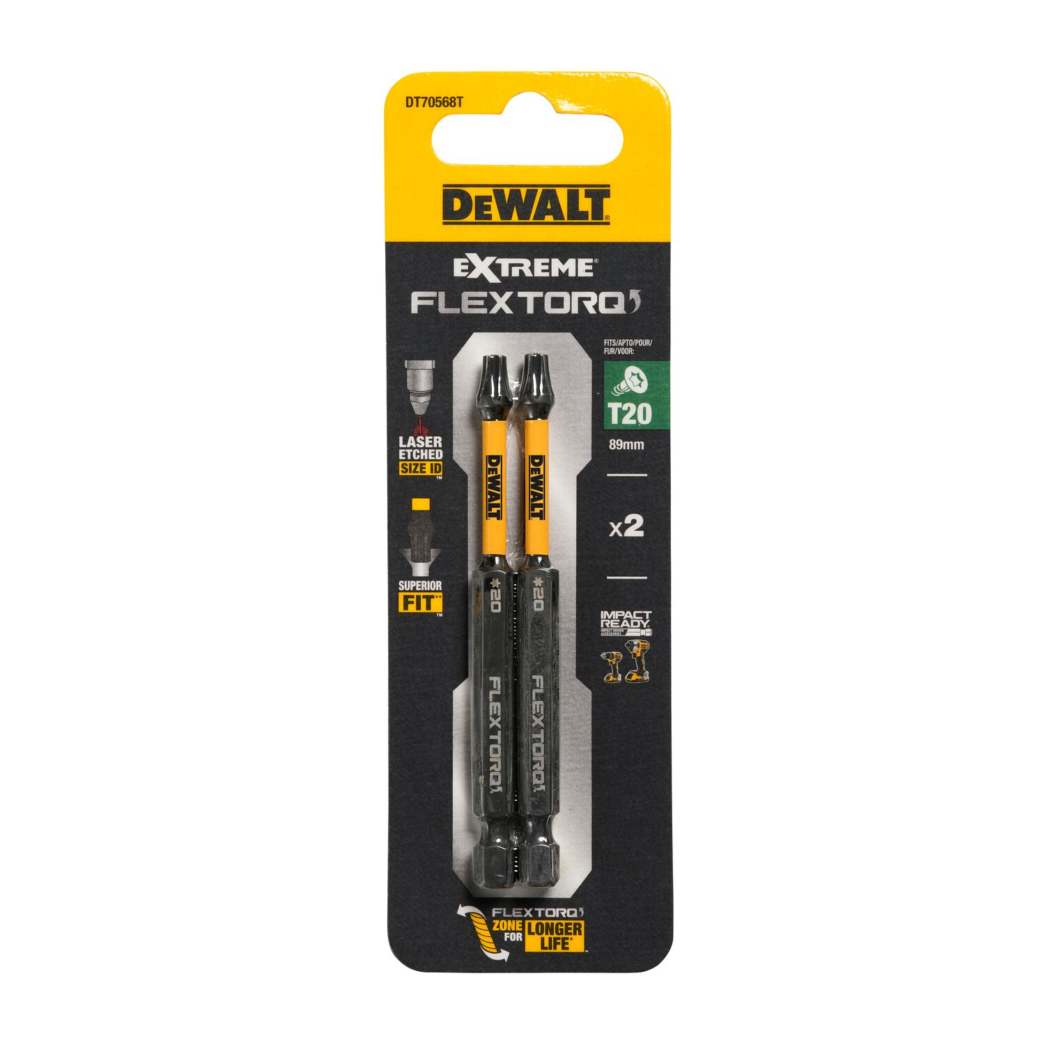 DeWALT Skrūvgriežu uzgaļu komplekts T20 89mm