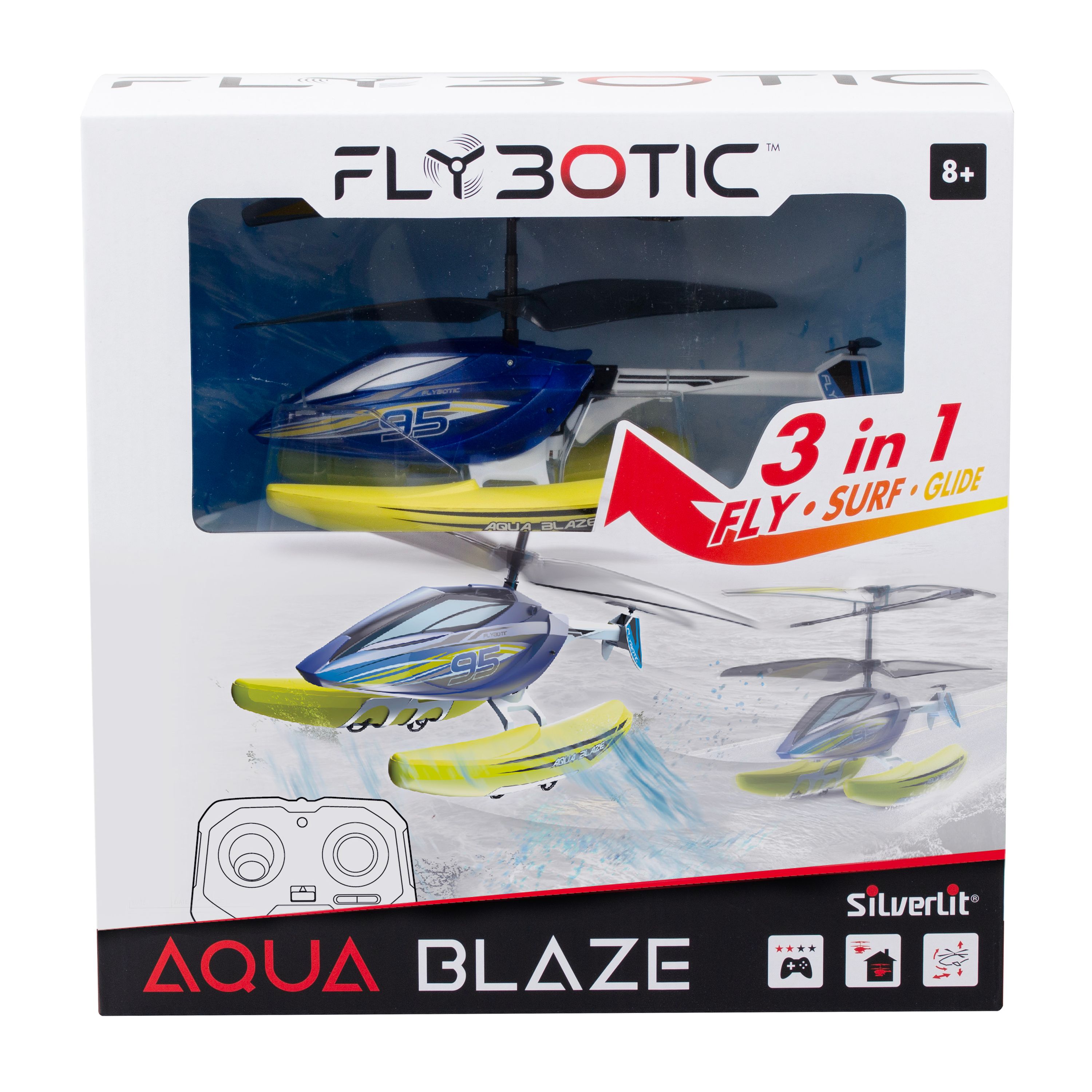 FLYBOTIC Radio vadāms Helikopters Aqua Blaze