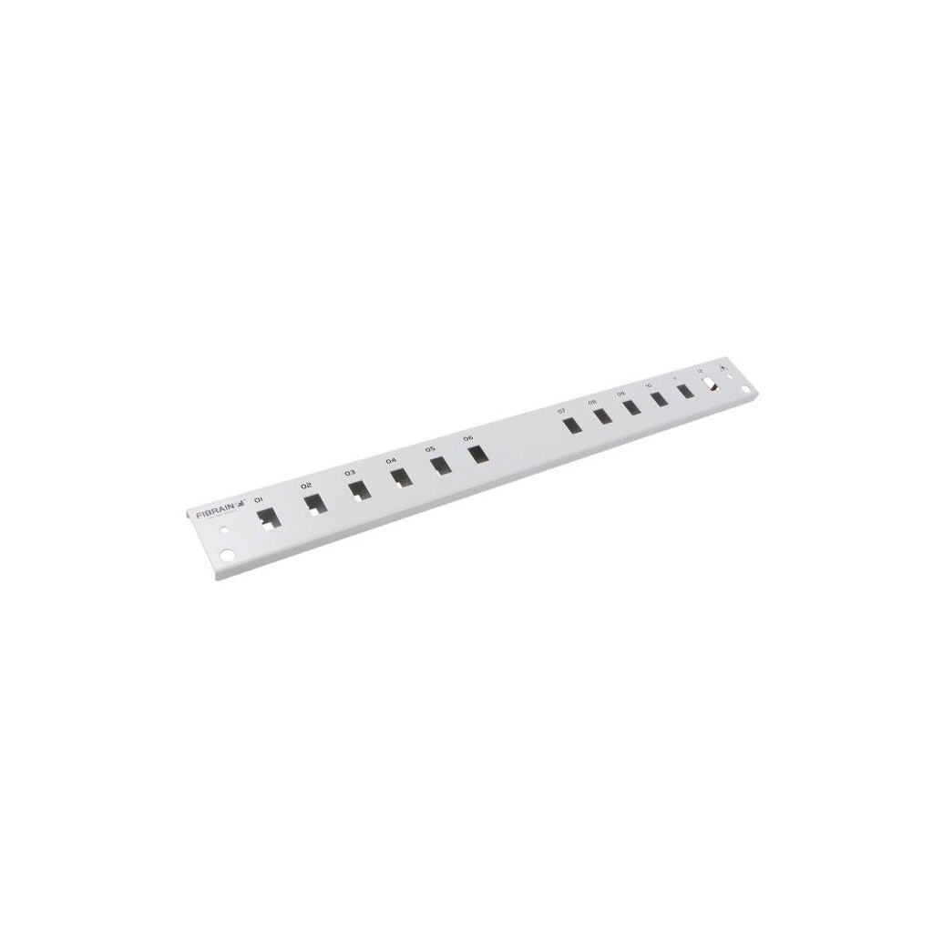 Front panel; 1U; Panel colour: grey