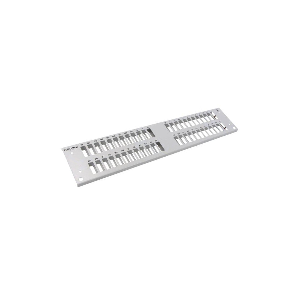 Front panel; 2U; Panel colour: grey