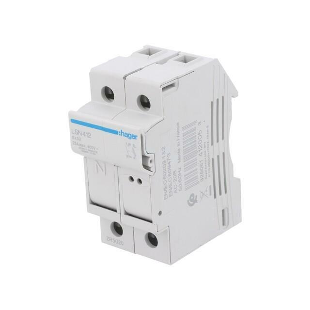 HAGER Fuse disconnector; 8x32mm; for DIN