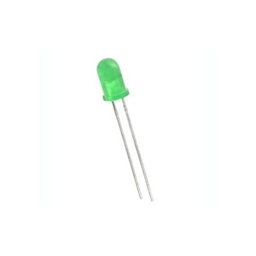 EVERLIGHT Gaismas diode Ø5mm zaļa matēta