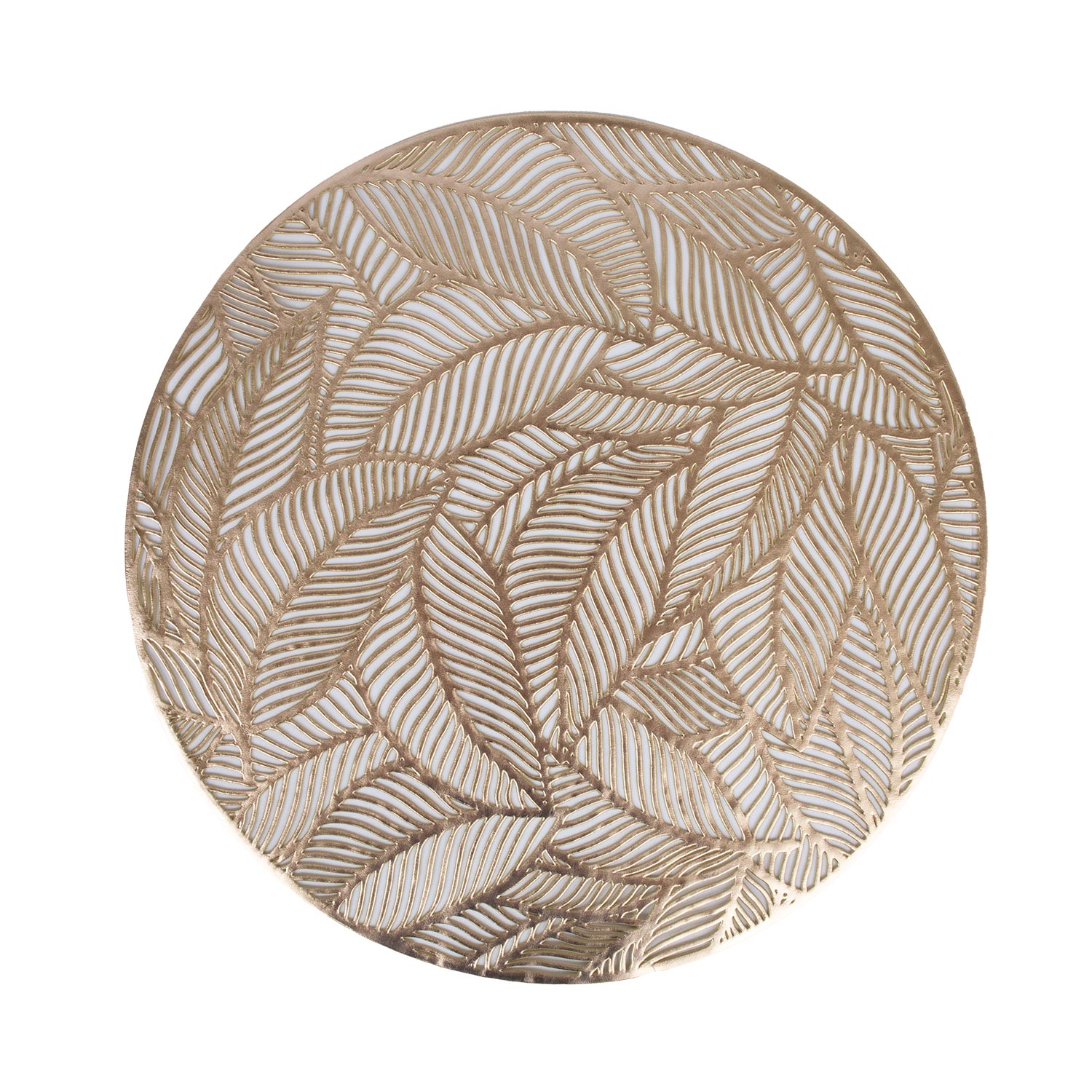 Galda sedzina ROUND LEAF D38cm, zelta