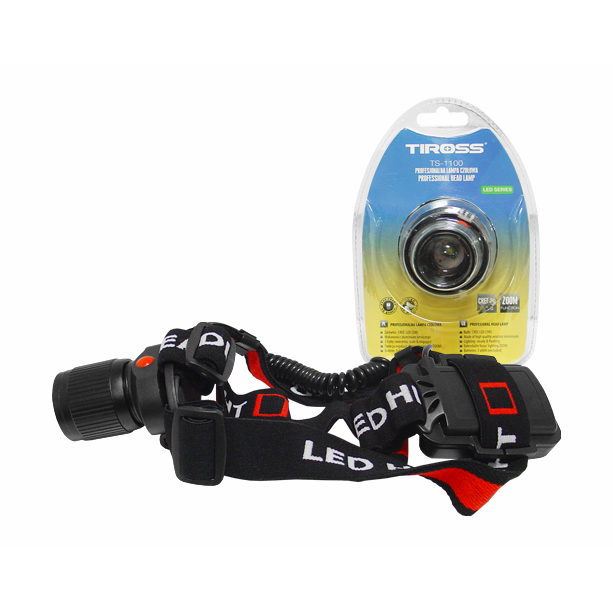 TIROSS Galvas lukturis 3W LED 3xAAA(R3)