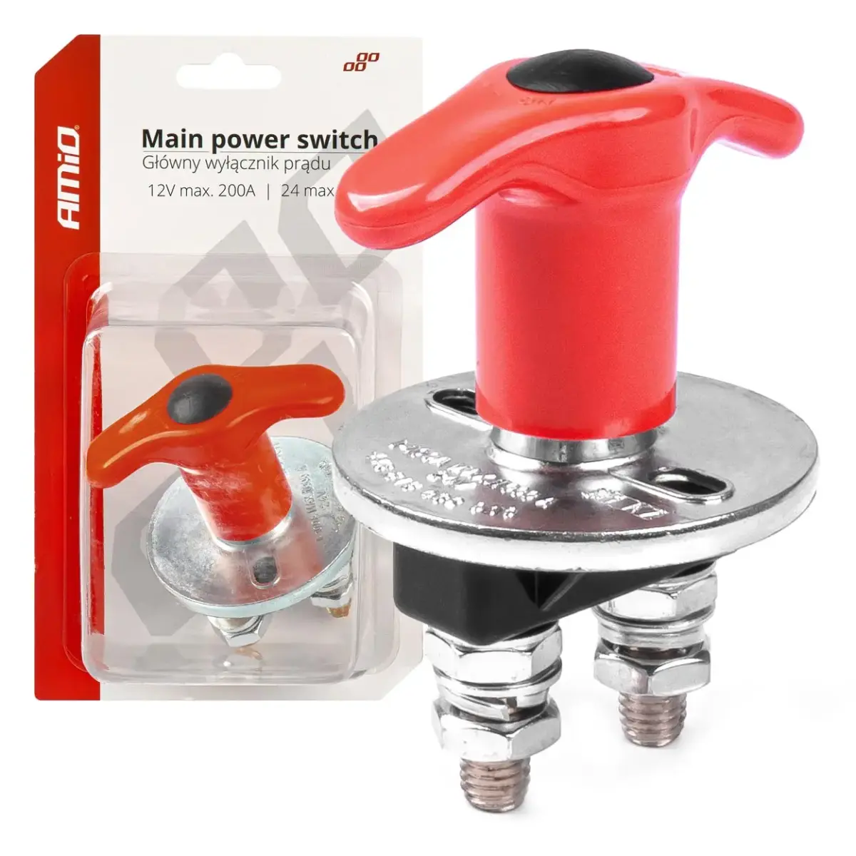 Masas slēdzis 200A/500A 12/24V Amio 03024