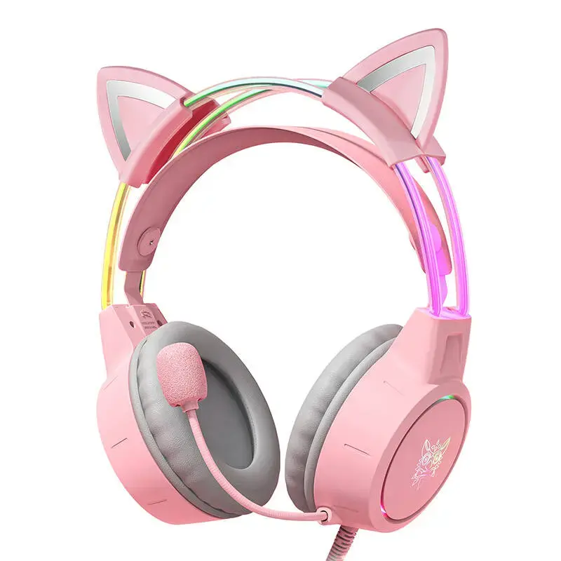 Gaming headphones ONIKUMA X15Pro Pink Cat`s