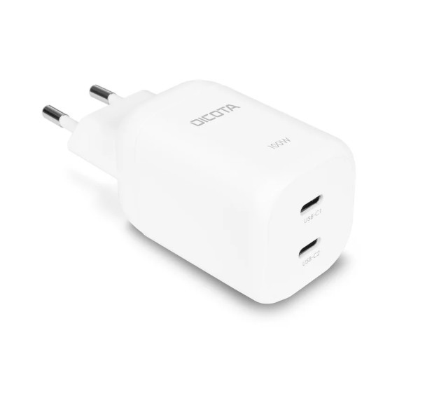 DICOTA GaN lādētājs 100W 2xUSB-C White