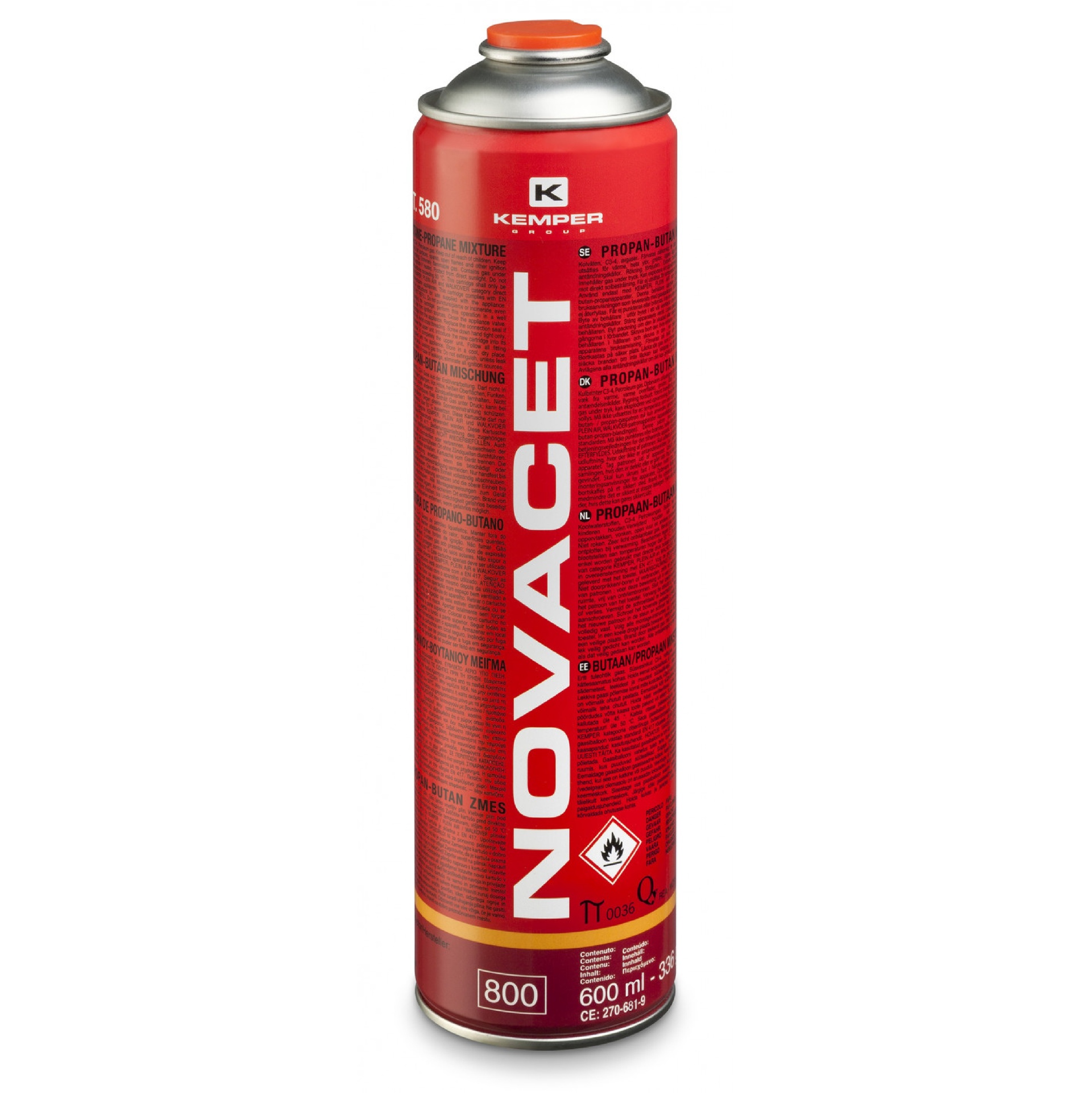 Gāze KEMPER NOVACET 600 ml. |