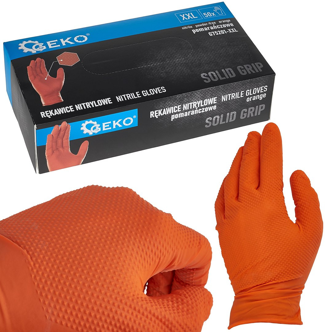 Geko Nitrila cimdi SOLID GRIP G75201-XXL