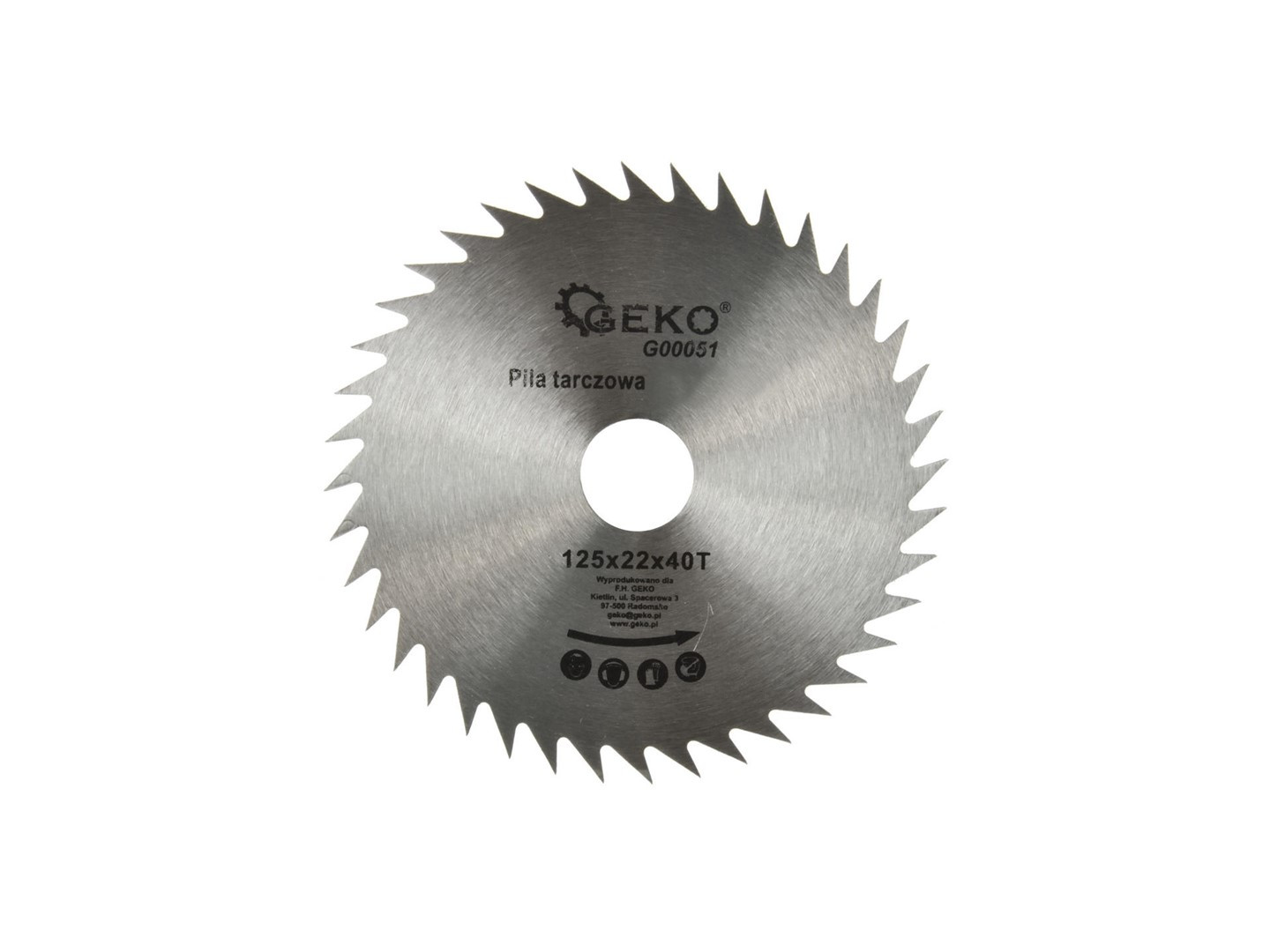 Geko Ripzāģa asmens G00051, 125mm, 22mm