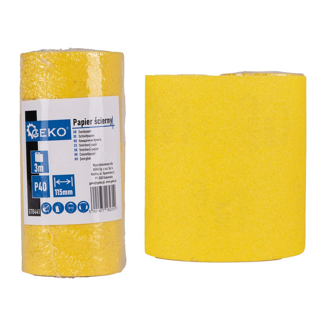 Geko Smilšpapīrs - ruļļi G78441, 115mm