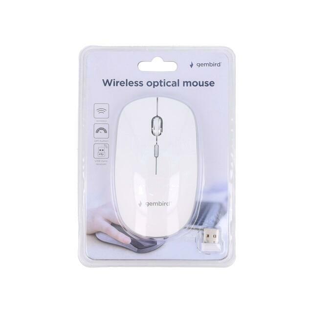 Gembird MUSW-4B-01 Wireless White | MUSW-4B-01-W