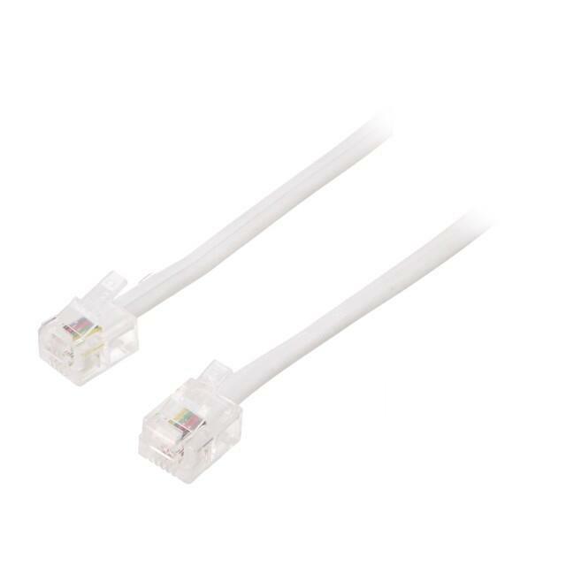 Gembird Telephone cord 6P4C 10m |