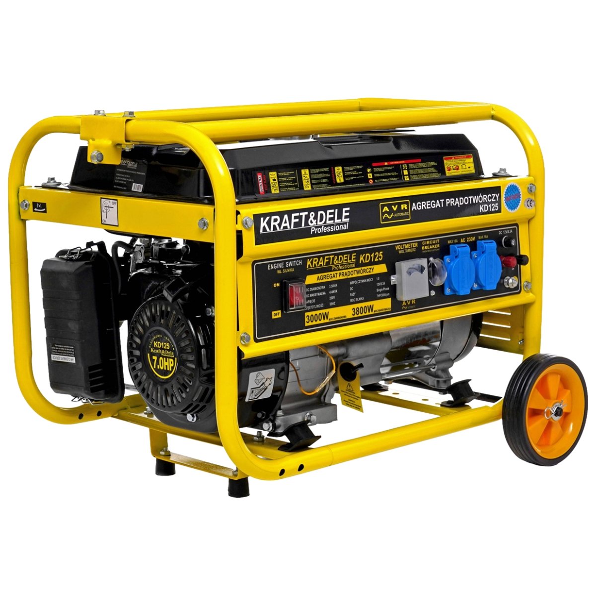 KRAFT&DELE Ģenerators benzīna KD125 12V/230V 3kW