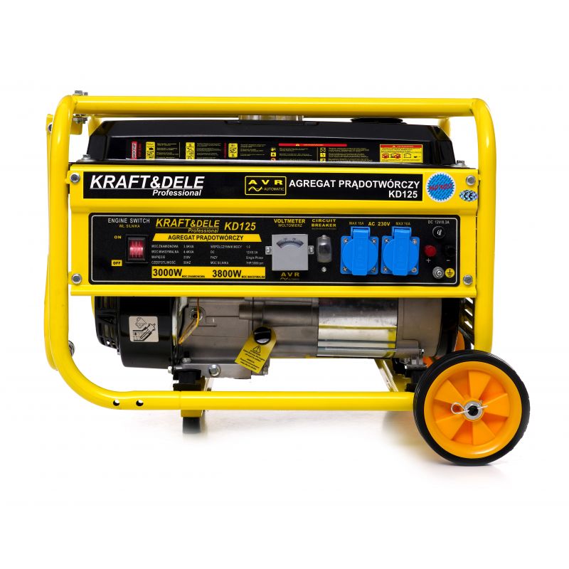 KRAFT&DELE Ģenerators benzīna KD125 12V/230V 3kW